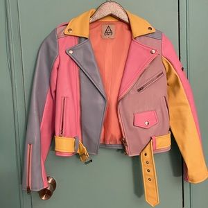 UNIF Pastel Leather Jacket size XS